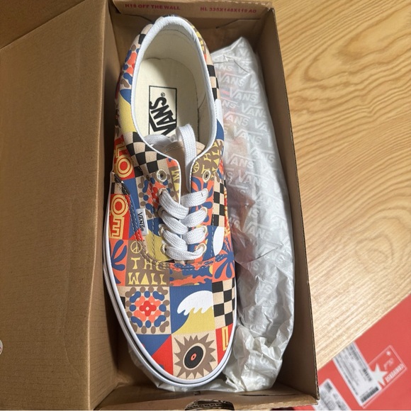Vans Era Patchwork Men’s Sz 9.5| Wmns 11  Skate Shoe Multicolor Athletic Sneaker - Picture 2 of 6